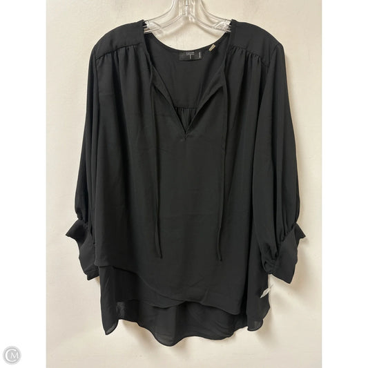Top Long Sleeve By T Tahari In Black, Size: 1x