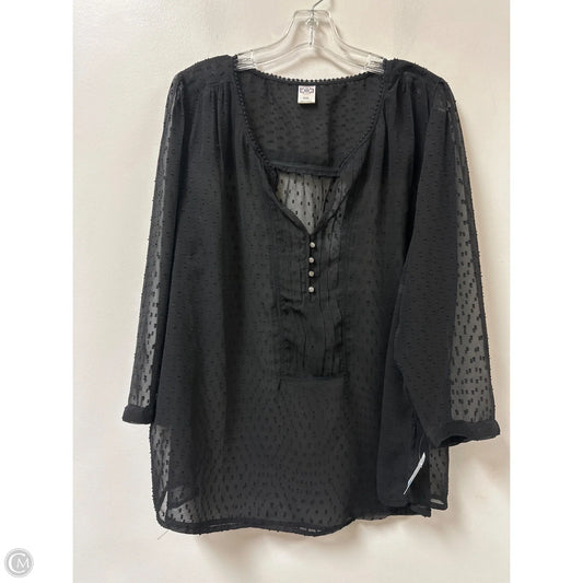 Top Long Sleeve By Bila In Black, Size: 1x