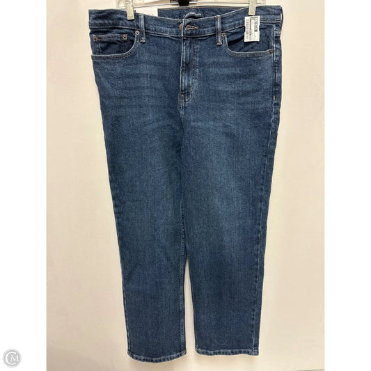 Jeans Straight By Calvin Klein In Blue Denim, Size: 14