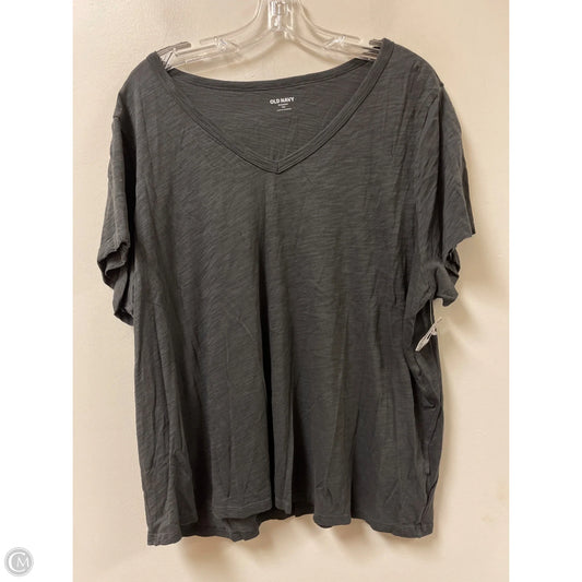 Top Short Sleeve By Old Navy In Grey, Size: 1x