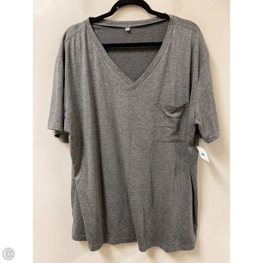 Top Short Sleeve By Clothes Mentor In Grey, Size: 3x