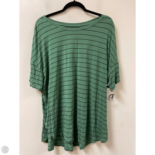 Top Short Sleeve By Time And Tru In Black & Green, Size: 1x