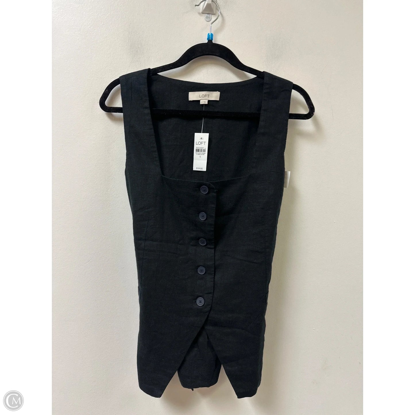 Top Sleeveless By Loft In Black, Size: S