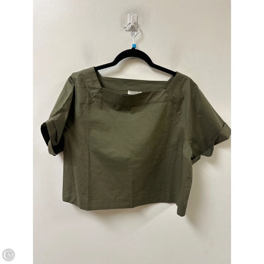Top Short Sleeve By Loft In Green, Size: M