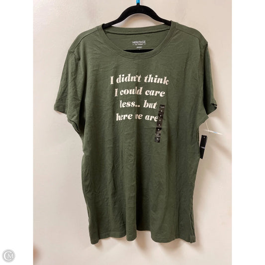 Top Short Sleeve By Torrid In Green, Size: L