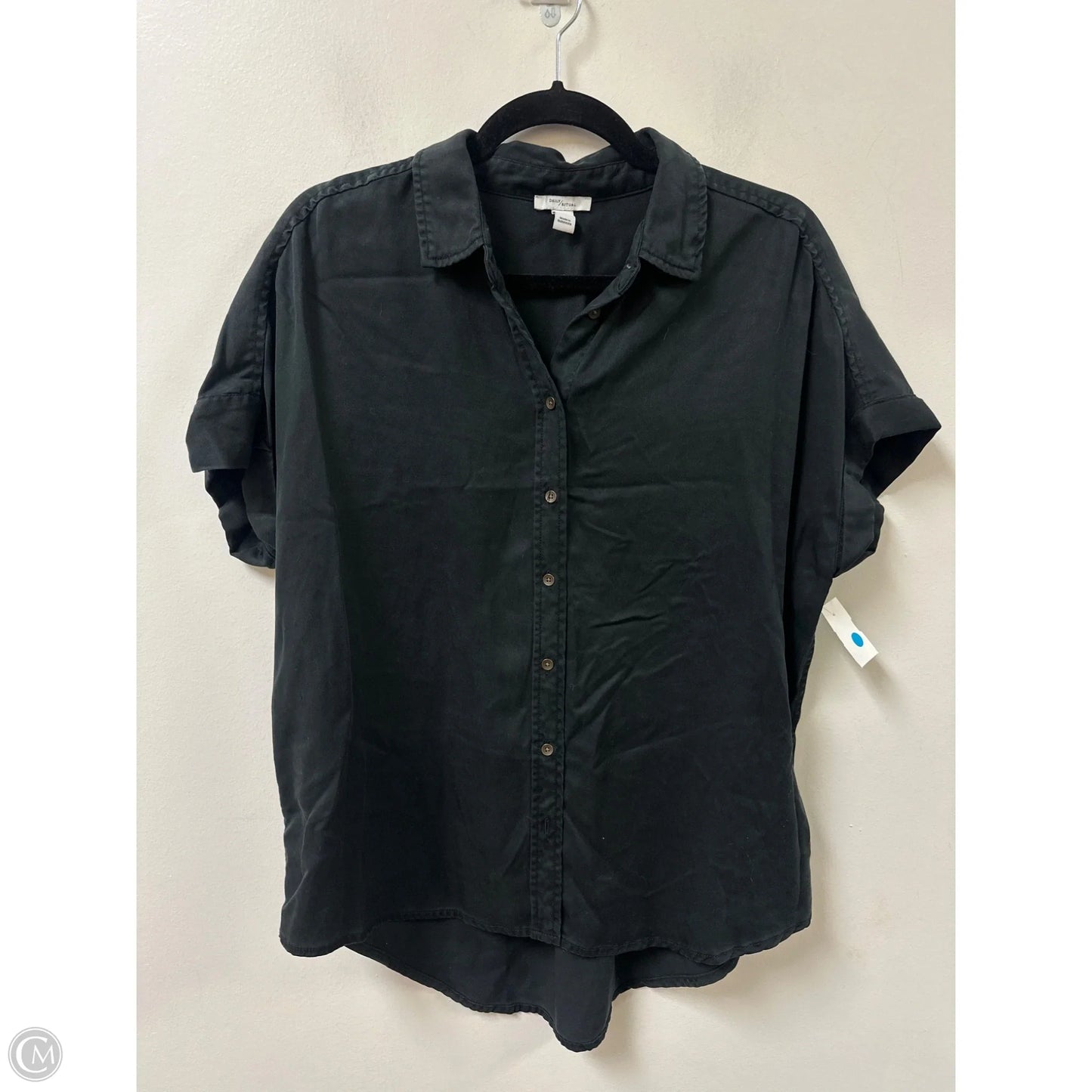 Blouse Short Sleeve By Daily Ritual In Black, Size: L