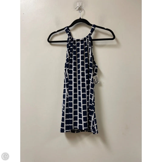 Top Sleeveless By Cynthia Rowley In Blue & White, Size: S