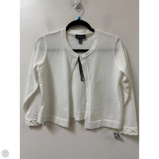 Sweater Cardigan By Nina Leonard In White, Size: S