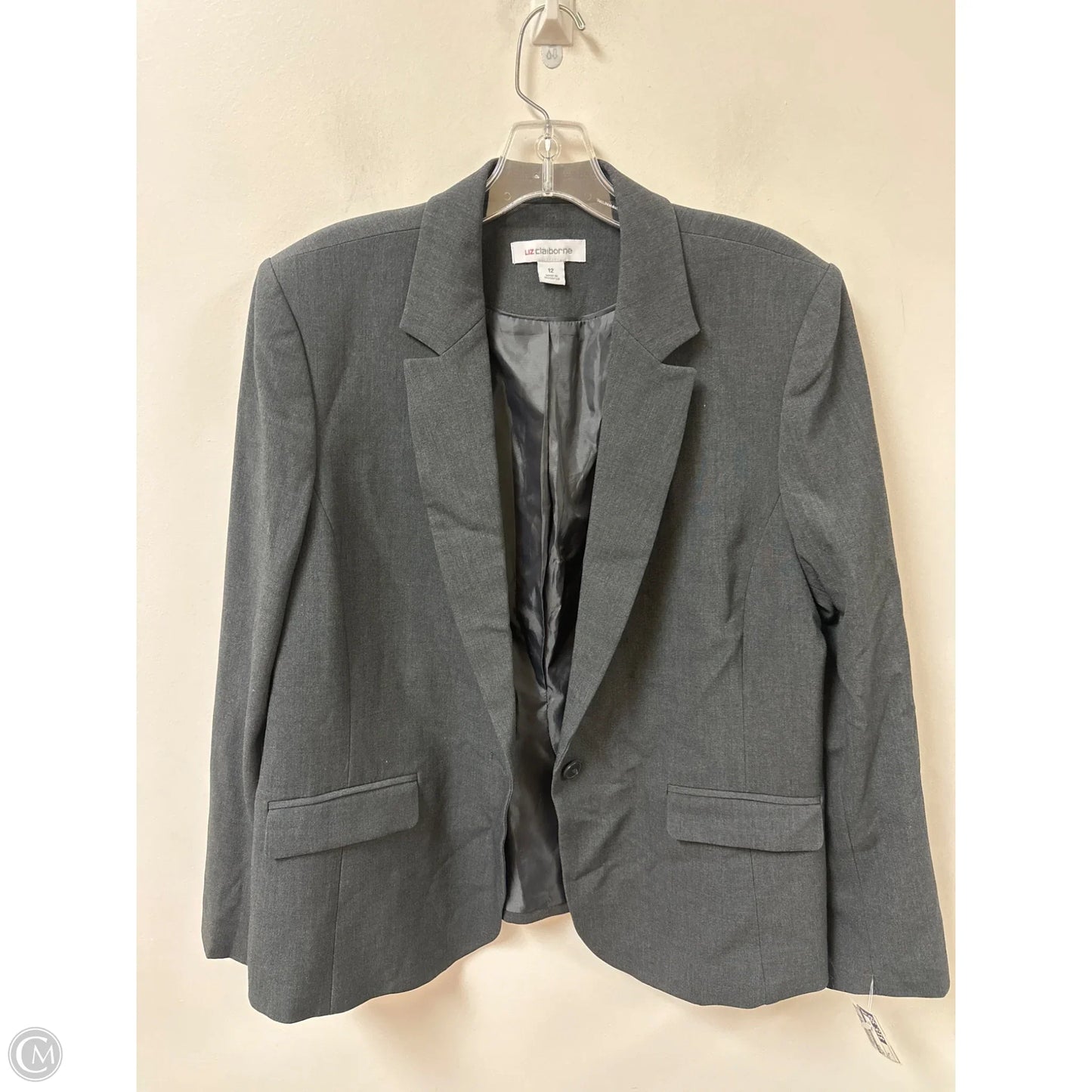 Blazer By Liz Claiborne In Grey, Size: L