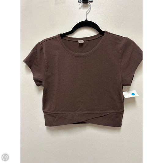 Athletic Top Short Sleeve By Old Navy In Brown, Size: M