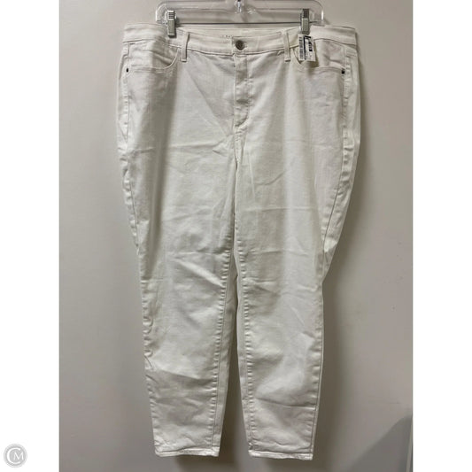 Jeans Skinny By Talbots In White Denim, Size: 18