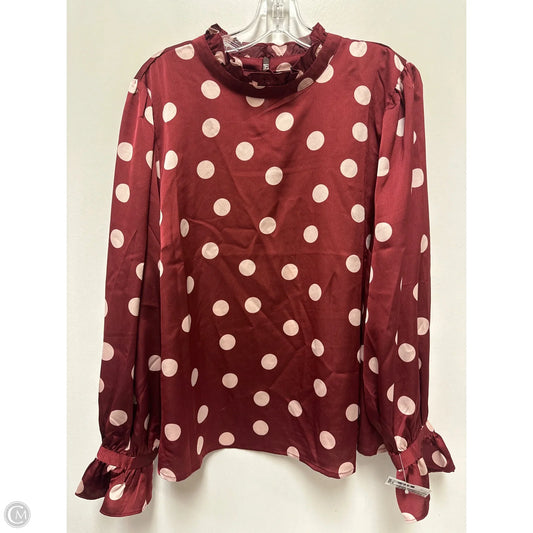 Top Long Sleeve By Eloquii In Red, Size: 1x
