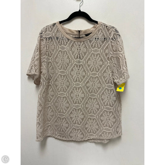 Top Short Sleeve By Banana Republic In Cream, Size: Xl