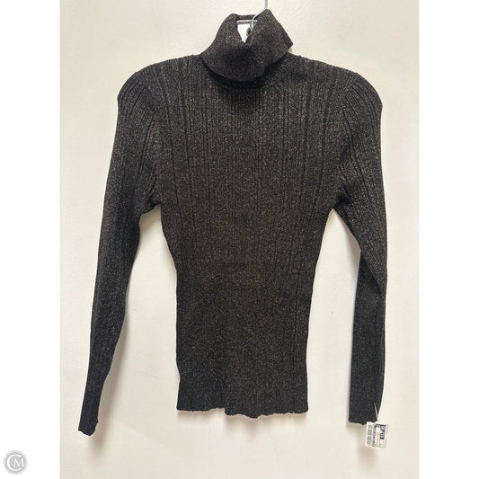 Top Long Sleeve By White House Black Market In Black & Gold, Size: S