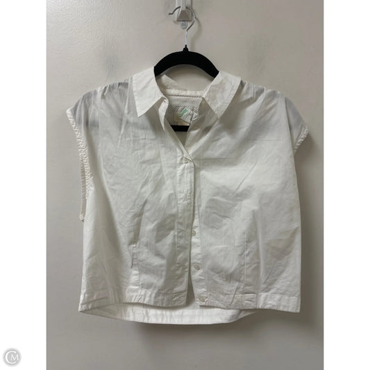 Blouse Sleeveless By Maeve In White, Size: M