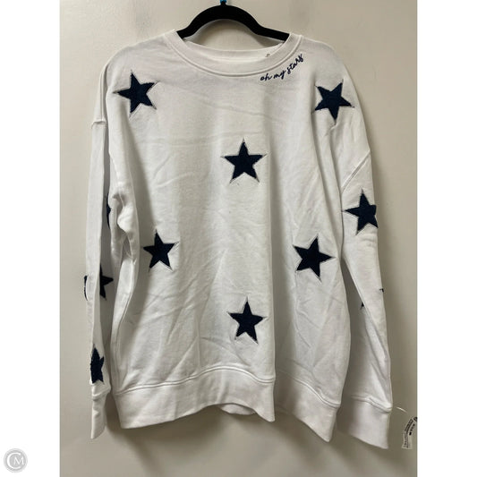 Sweatshirt Crewneck By Shiraleah In White, Size: L