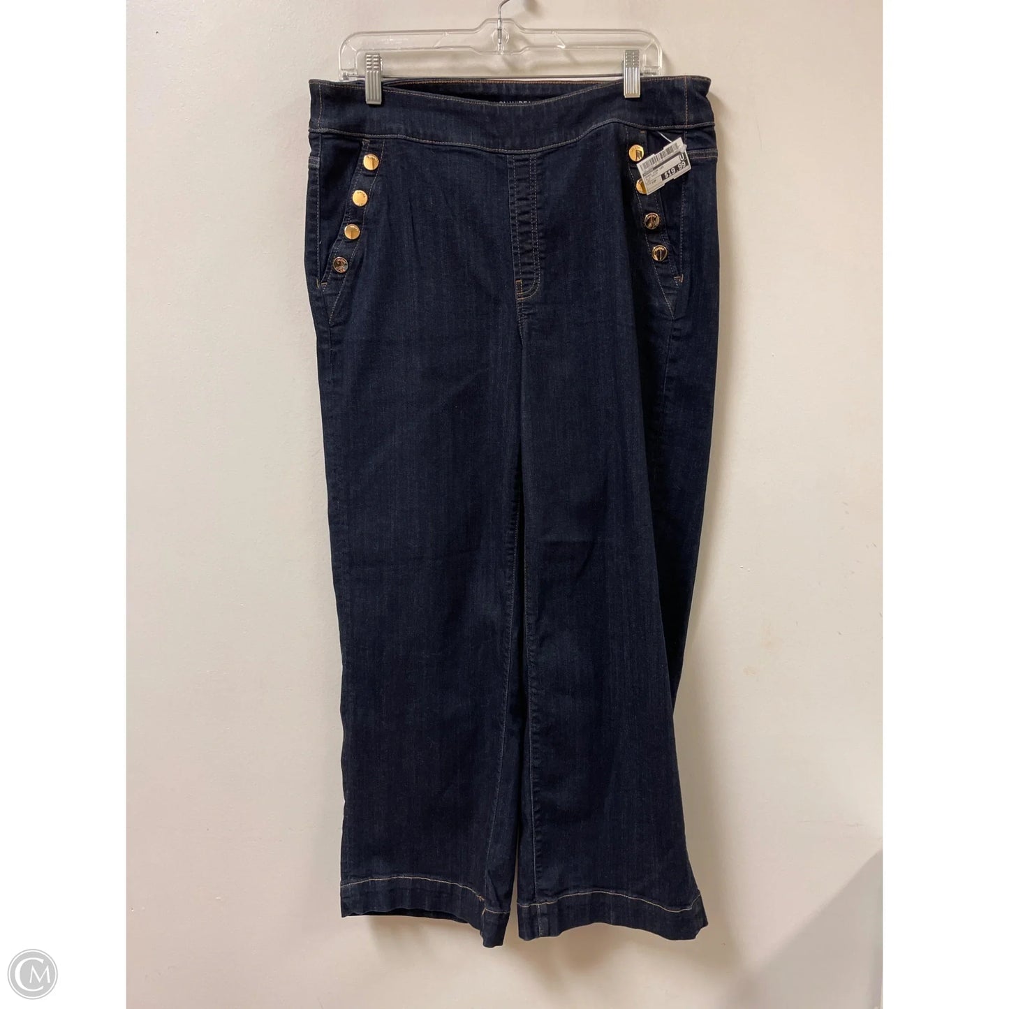 Jeans Wide Leg By Chicos In Blue Denim, Size: 14p
