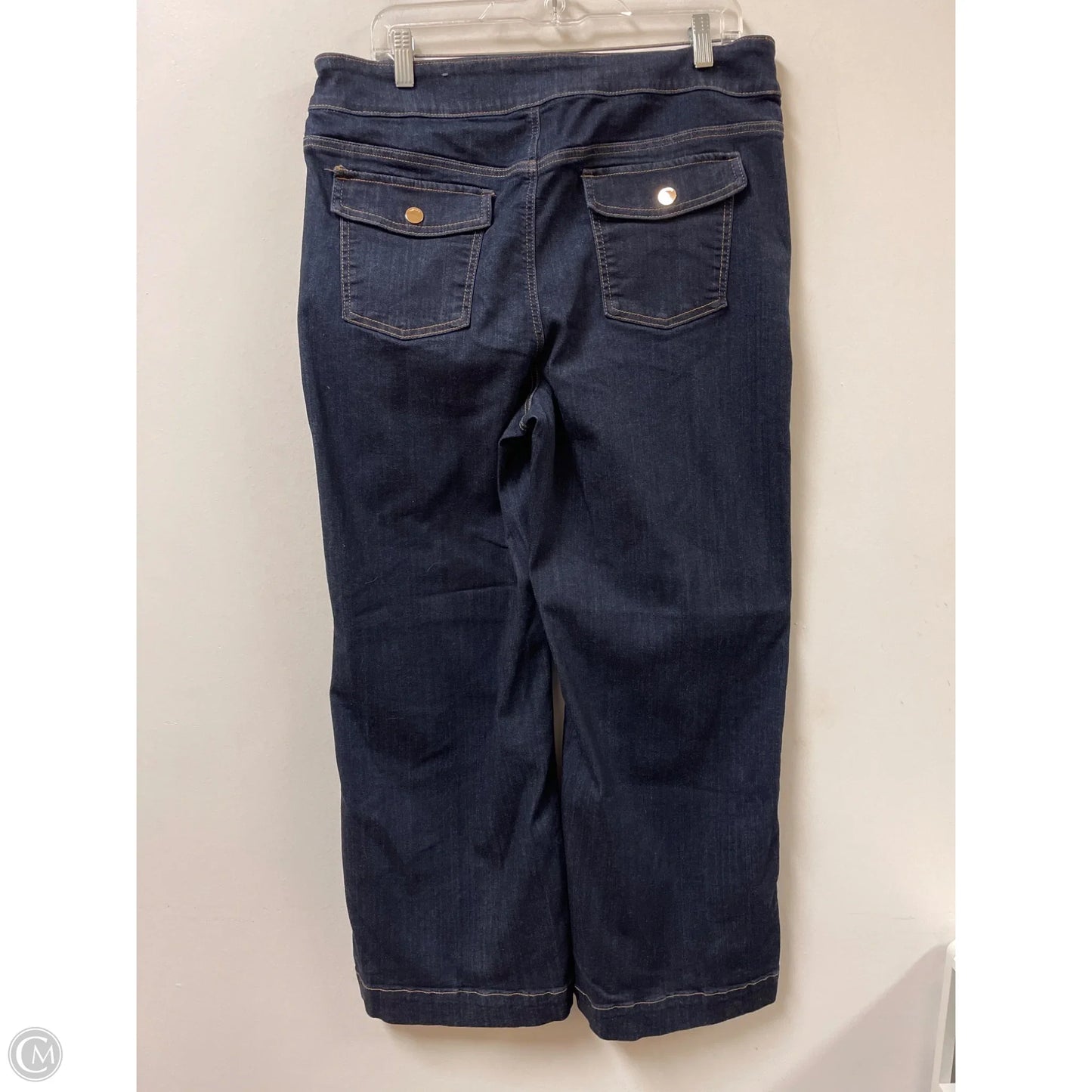 Jeans Wide Leg By Chicos In Blue Denim, Size: 14p
