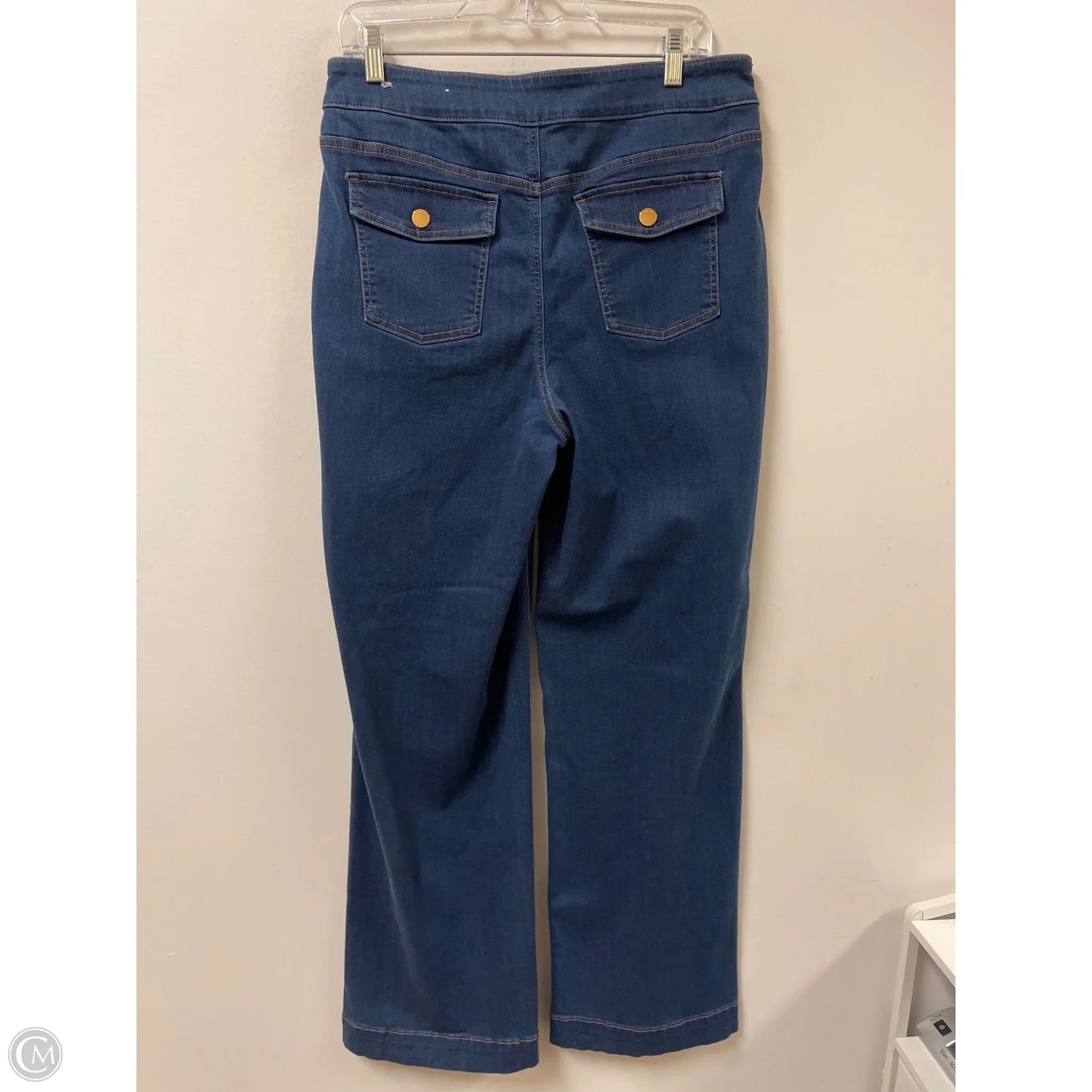 Jeans Wide Leg By Chicos In Blue Denim, Size: 10