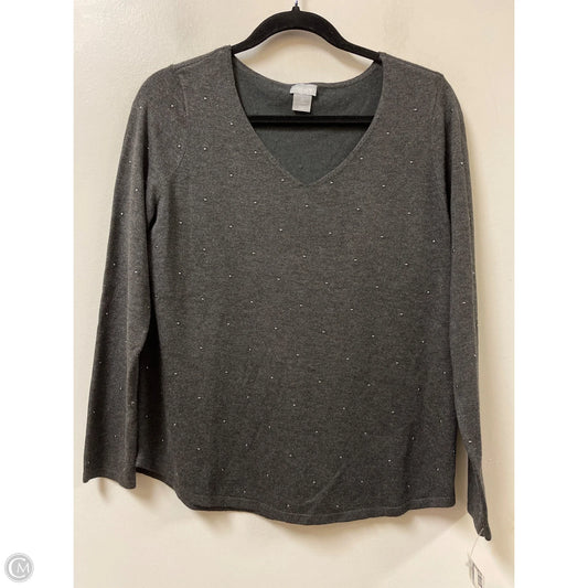 Top Long Sleeve By Chicos In Grey, Size: S