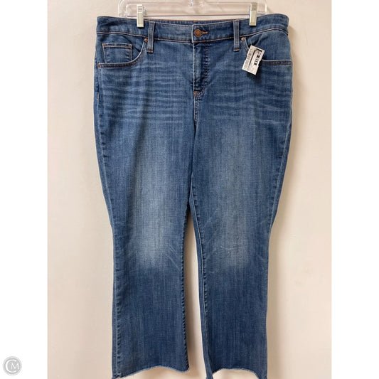 Jeans Flared By Chicos In Blue Denim, Size: 12