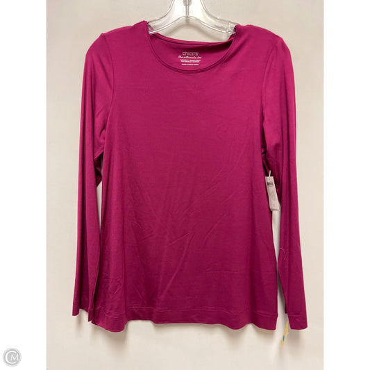 Top Long Sleeve By Chicos In Pink, Size: S