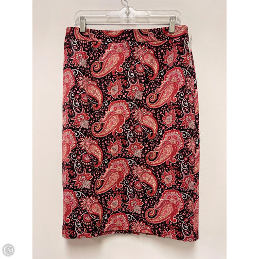 Skirt Midi By Talbots In Black & Red, Size: 12