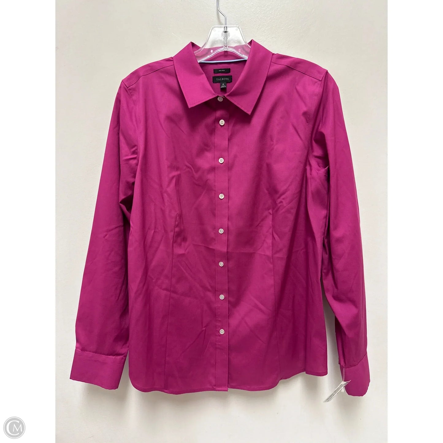 Blouse Long Sleeve By Talbots In Purple, Size: L
