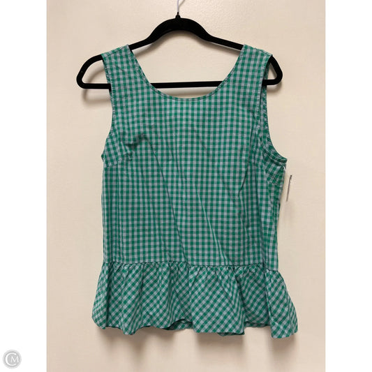 Top Sleeveless By J. Crew In Blue & Green, Size: M