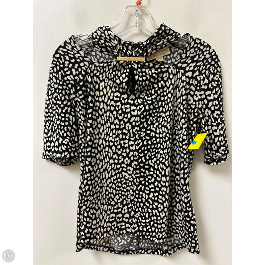 Top Short Sleeve By Michael By Michael Kors In Black & White, Size: M