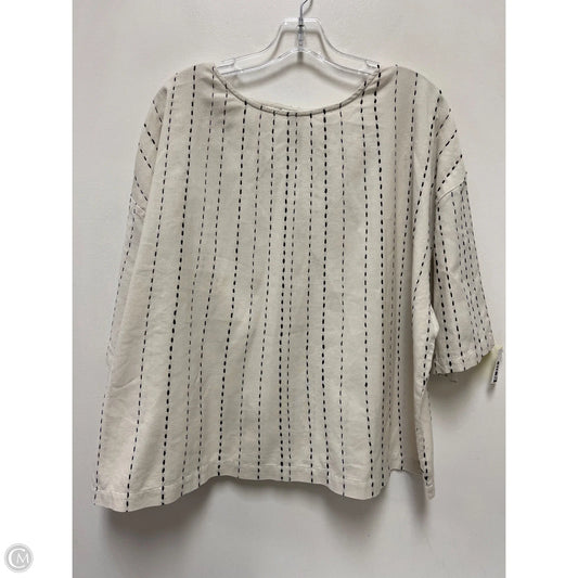 Top Short Sleeve By Pure Jill In Cream, Size: L