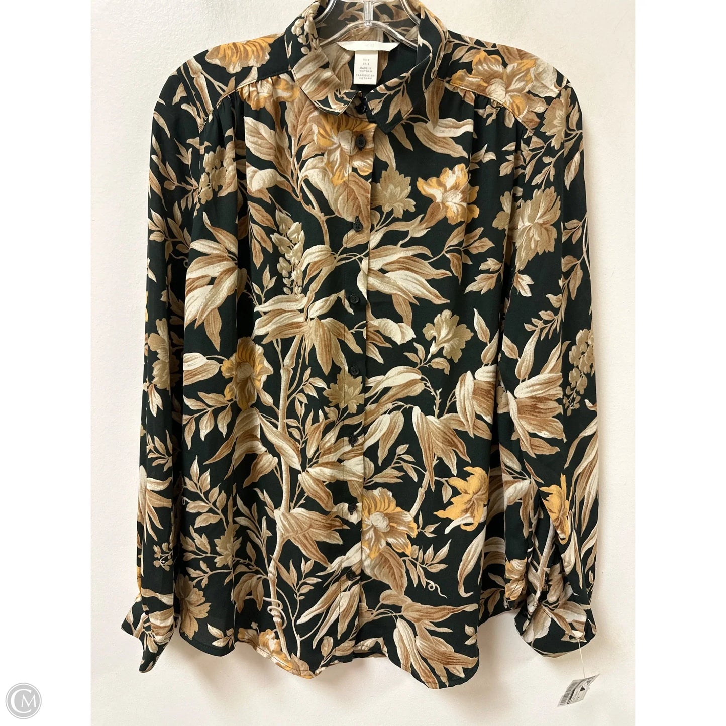 Top Long Sleeve By H&m In Black & Brown, Size: M