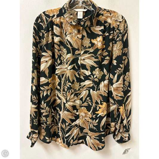 Top Long Sleeve By H&m In Black & Brown, Size: M