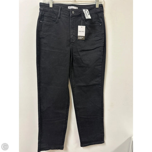 Jeans Straight By Nine West In Black Denim, Size: 8