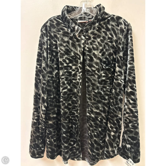 Blouse Long Sleeve By Belle By Kim Gravel In Animal Print, Size: L