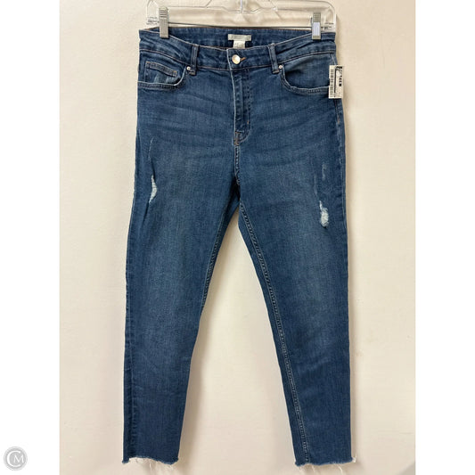 Jeans Skinny By H&m In Blue Denim, Size: 8