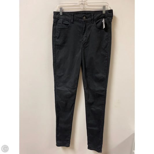 Jeans Skinny By American Eagle In Grey Denim, Size: 10