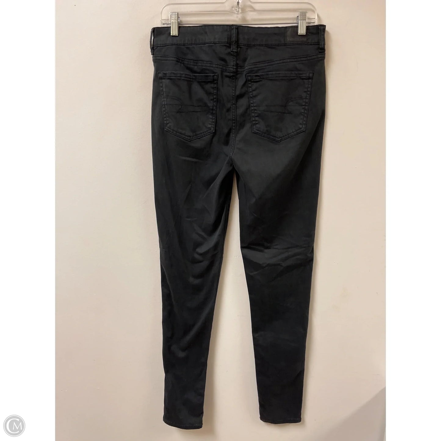 Jeans Skinny By American Eagle In Grey Denim, Size: 10