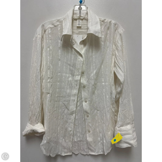 Blouse Long Sleeve By H&m In Cream, Size: Xs