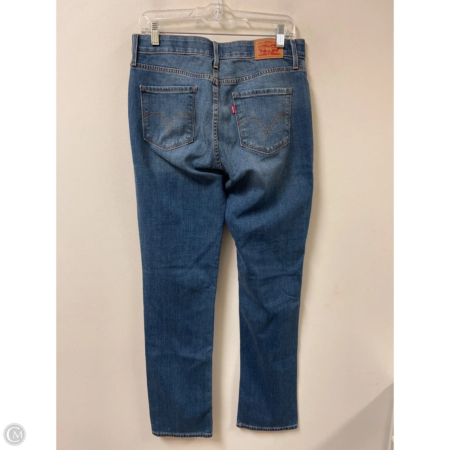 Jeans Straight By Levis In Blue Denim, Size: 10