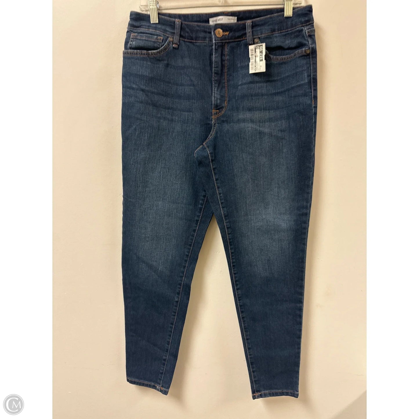 Jeans Skinny By Nine West In Blue Denim, Size: 10