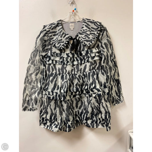 Dress Casual Short By Maeve In Black & Grey, Size: L