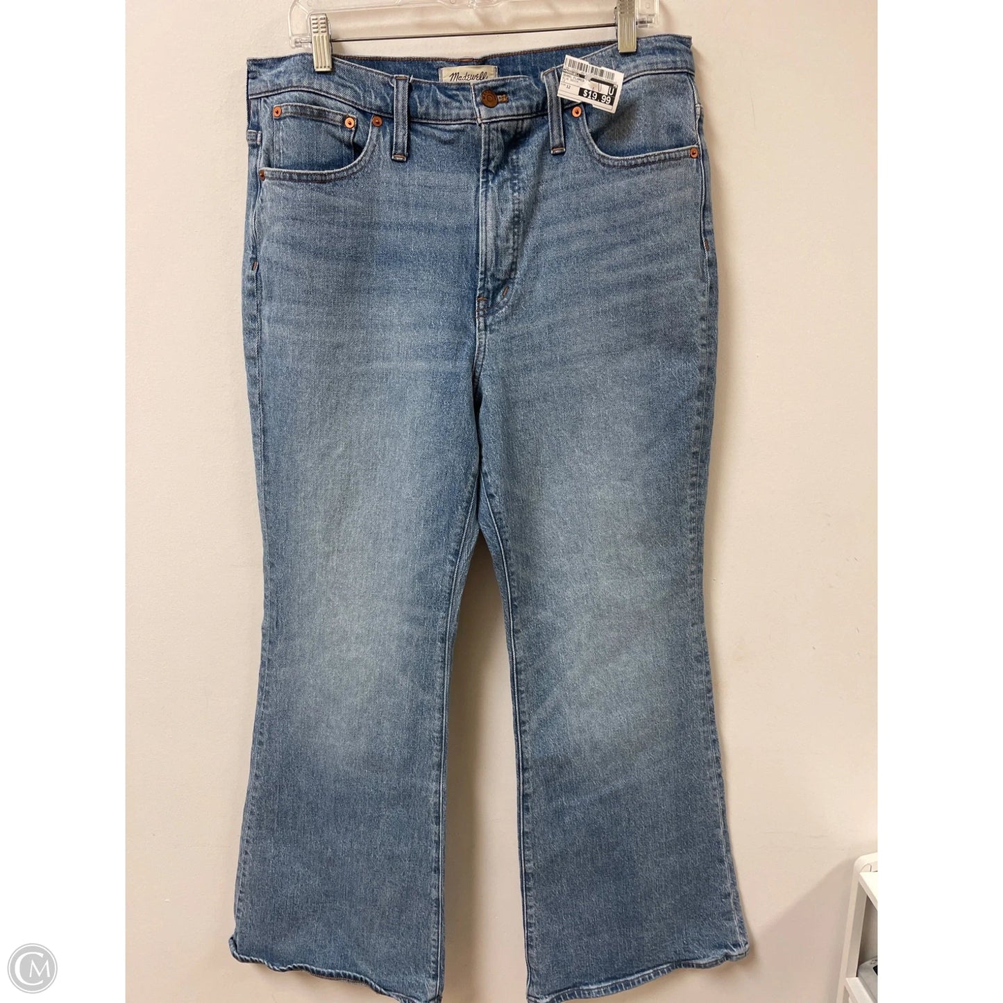 Jeans Flared By Madewell In Blue Denim, Size: 12