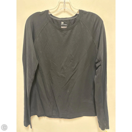 Athletic Top Long Sleeve Collar By All In Motion In Black, Size: L