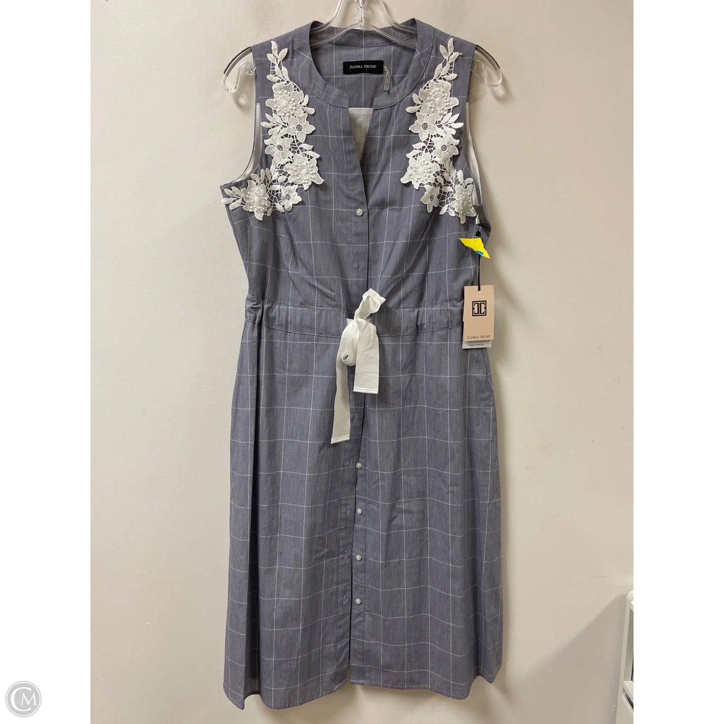Dress Casual Midi By Ivanka Trump In Blue & White, Size: M