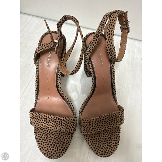 Sandals Heels Block By Gianni Bini In Animal Print, Size: 7