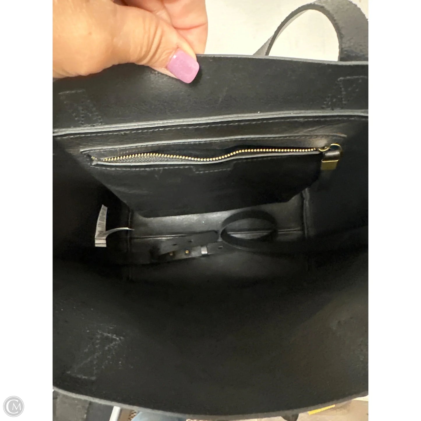 Handbag Leather By Madewell, Size: Medium