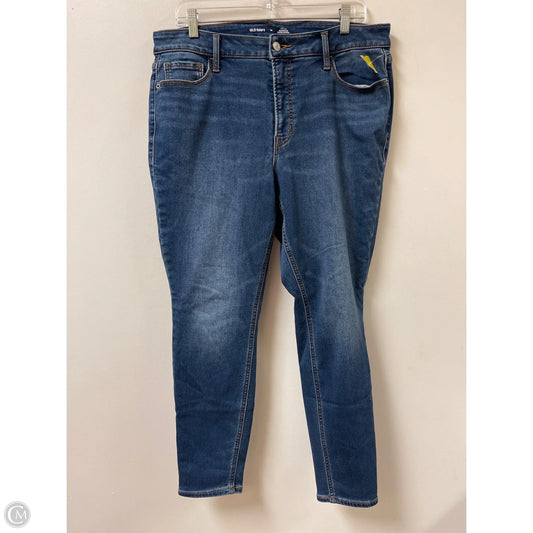 Jeans Skinny By Old Navy In Blue Denim, Size: 16