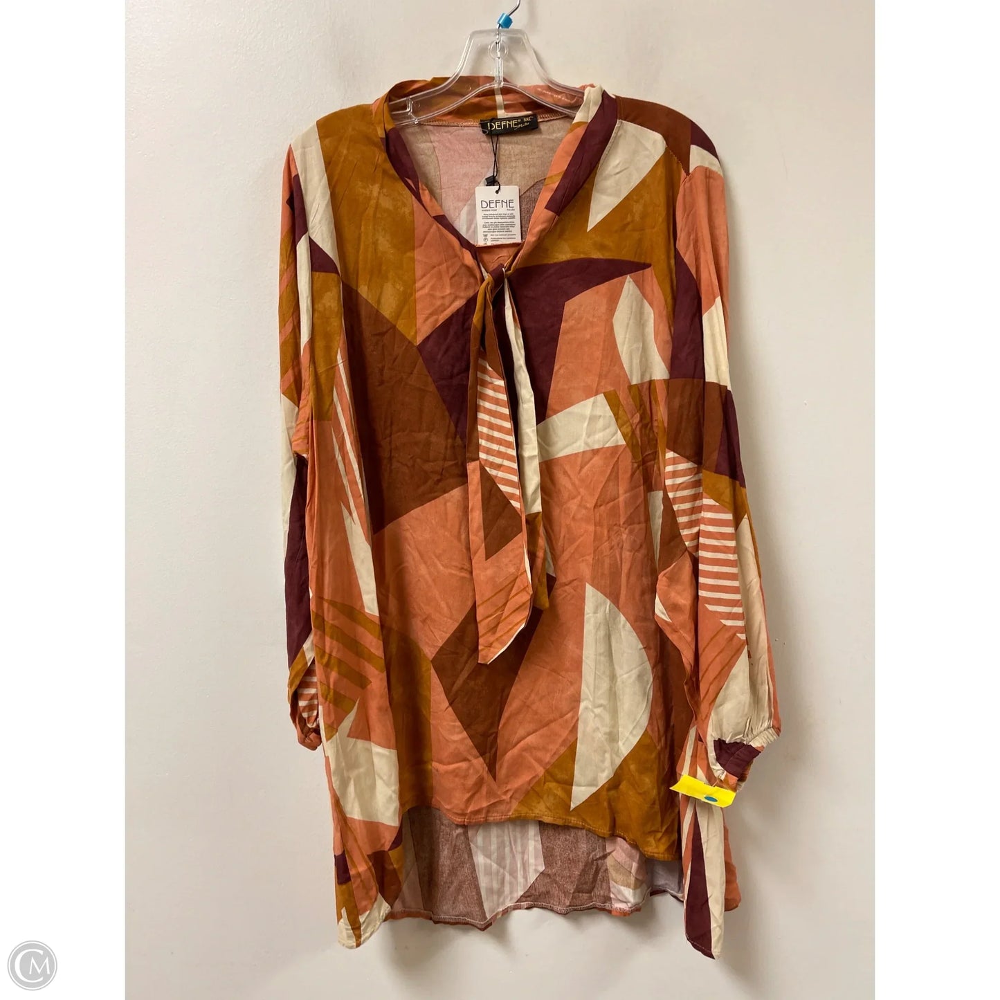 Top Long Sleeve By Clothes Mentor In Orange, Size: 4x