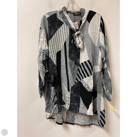Top Long Sleeve By Clothes Mentor In Black & Grey, Size: 3x